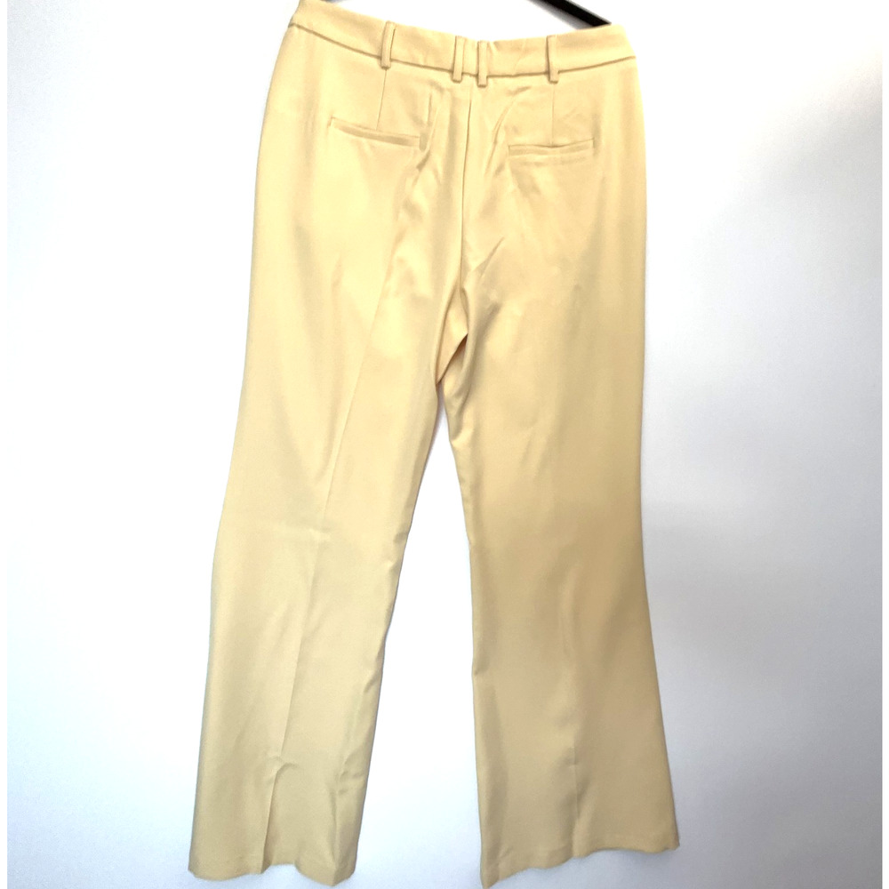 Cider Yellow Wide Leg Pants Women’s L High Rise Tailored Stretch Trousers NWT - Picture 3 of 13